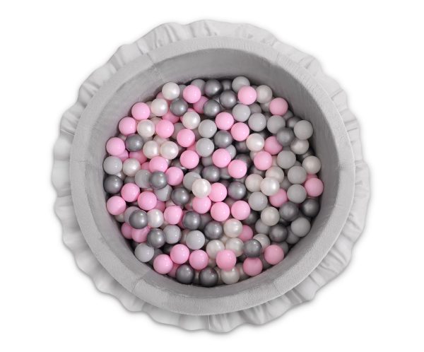 Ball-pit with frills with balls 200pcs - gray - Image 3