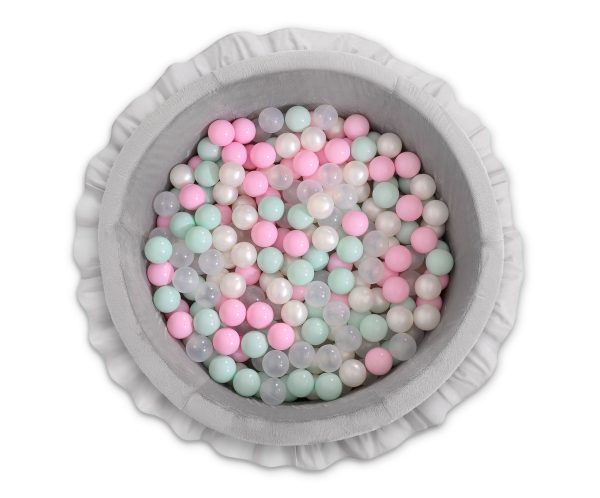 Ball-pit with frills with balls 200pcs - gray - Image 5