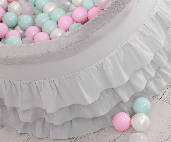 Ball-pit with frills with balls 200pcs - gray - Image 6