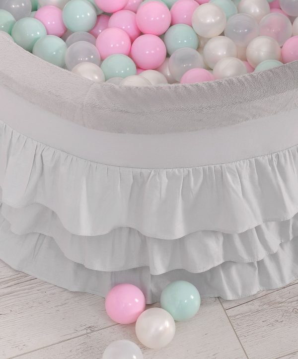Ball-pit with frills with balls 200pcs - gray - Image 7