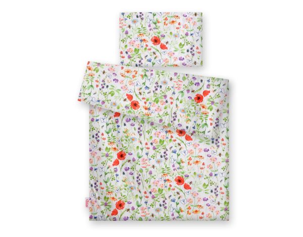 Baby cotton bedding set 2-pcs 135x100 cm- meadow - Image 2