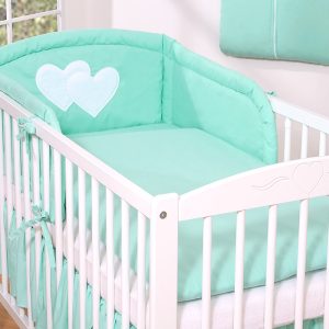 Bedding set 2-pcs- Hanging Hearts mint