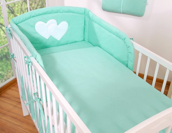 Bedding set 2-pcs- Hanging Hearts mint - Image 5