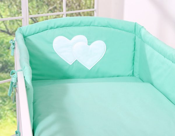 Bedding set 2-pcs- Hanging Hearts mint - Image 6