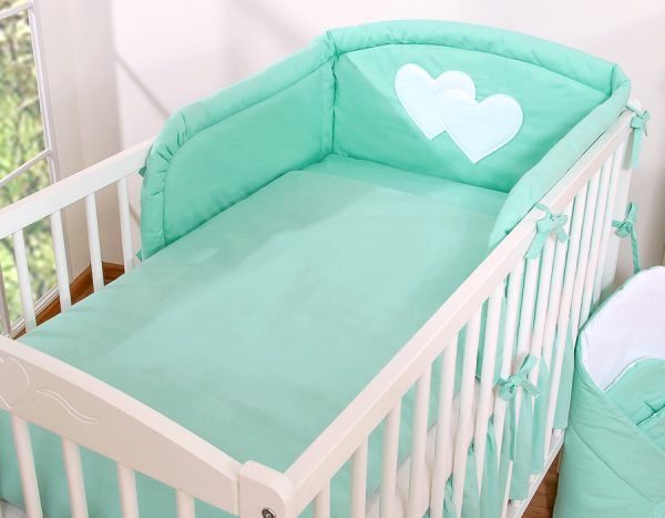 Bedding set 2-pcs- Hanging Hearts mint - Image 7