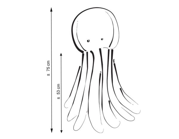 Cuddly octopus big - coral - polka dot minky - Image 2