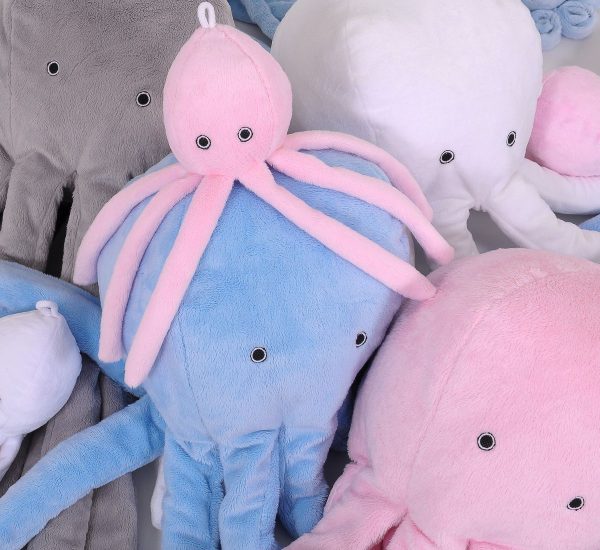Cuddly octopus big - blue - smooth minky - Image 3
