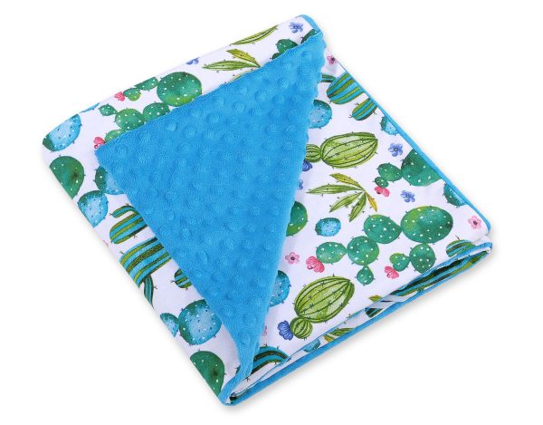 Big double-sided car seat blanket for babies - cactus - Image 4