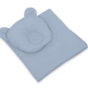 Blanket with pillow - 2pcs set - pastel blue