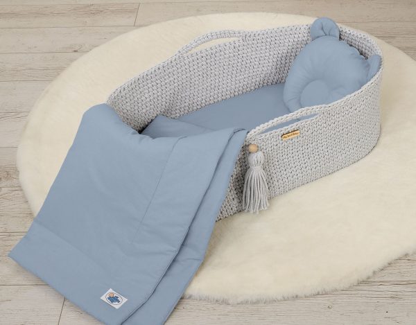 Blanket with pillow - 2pcs set - pastel blue - Image 2