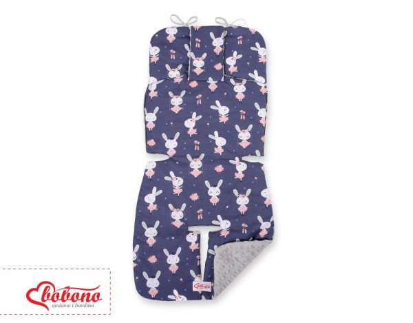 Double-sided cart insert BOBONO - rabbits navy blue/gray - Image 2
