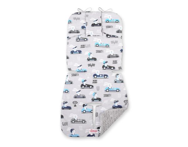 Double-sided cart insert BOBONO - gray rabbits/gray