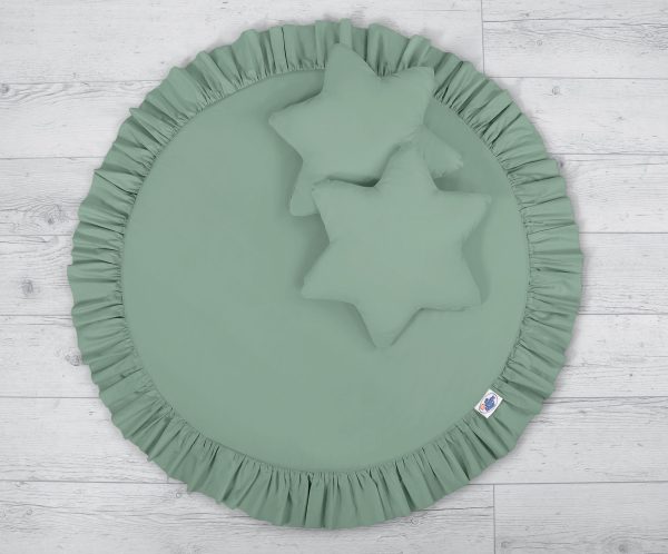 Set: Hanging canopy + Floor play mat + pillows - pastel green - Image 3