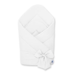 Baby nest with bow - white