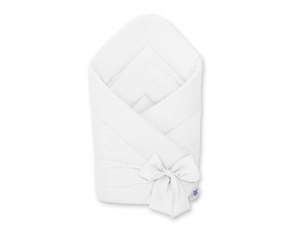 Baby nest with bow - white