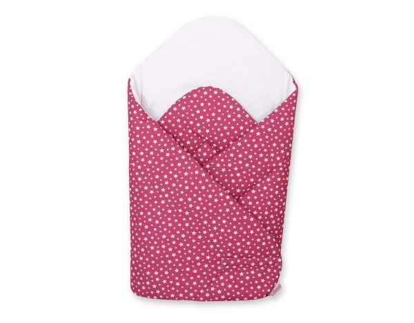 Baby nest with stiffening - wine red stars
