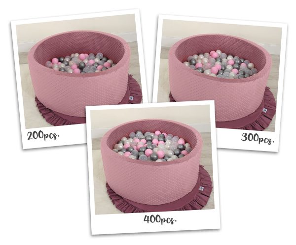 Ball-pit minky H-40 cm with balls 200pcs- pastel violet - Image 4