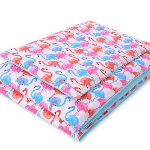Baby cotton bedding set 2-pcs 120x90 - flamingos