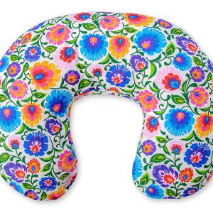 Breastfeeding Pillow Nursing Croissant Pillow, removable, Hands-Free Feeding- Floral pattern