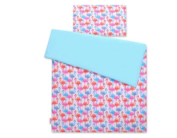 Baby cotton bedding set 2-pcs 120x90 - flamingos - Image 2