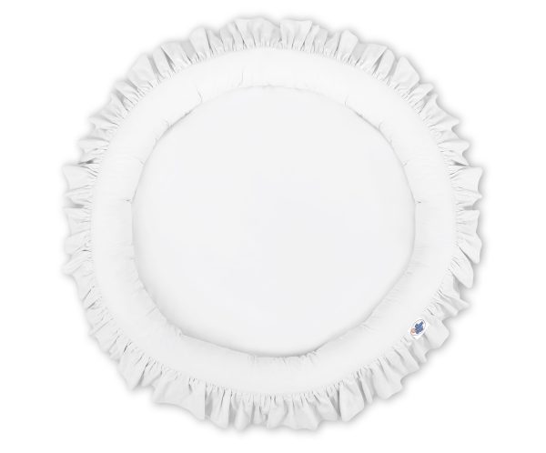 Nest with flounce - white