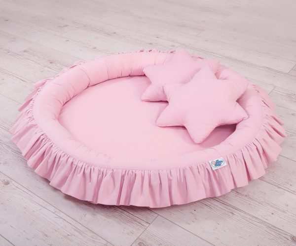 Set: Hanging canopy + Nest with flounce + pillows - pink - Image 5