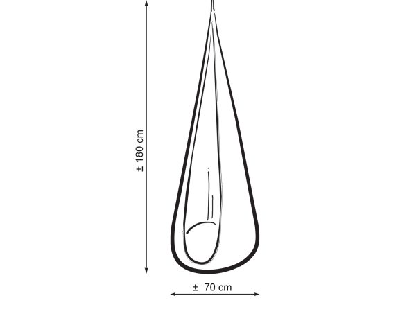 Hanging swing hammock cocoon - lila - Image 2