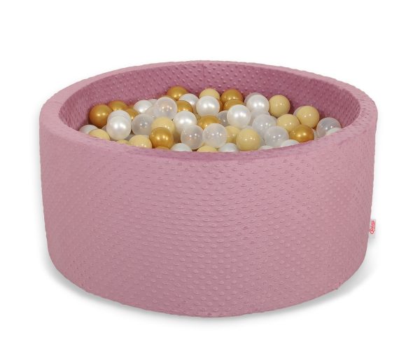 Ball-pit minky H-40 cm with balls 200pcs- pastel violet