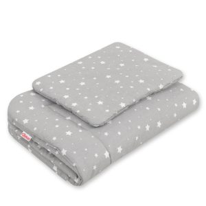 Bedding set 2-pcs 75x100cm NEWBORN - mini stars white
