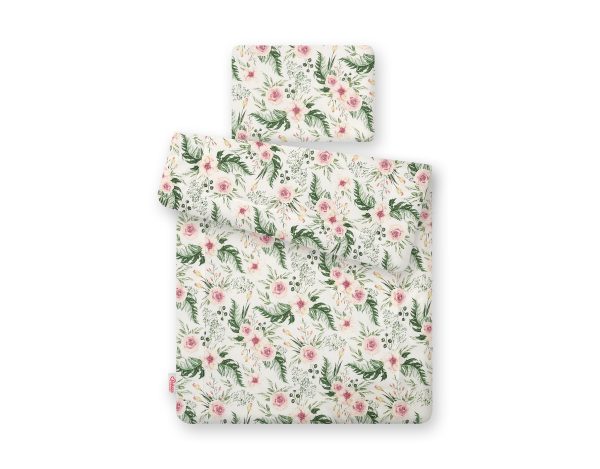 Bedding set 2-pcs 75x100cm NEWBORN - peony flower pink - Image 2