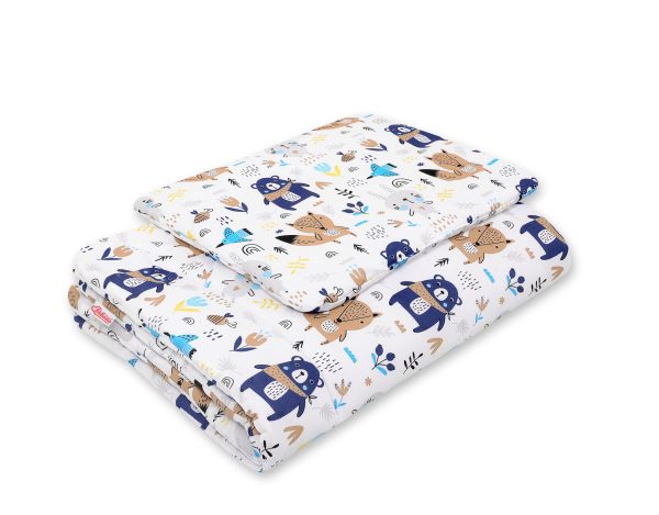 Bedding set 2-pcs 75x100cm NEWBORN- navy blue bears