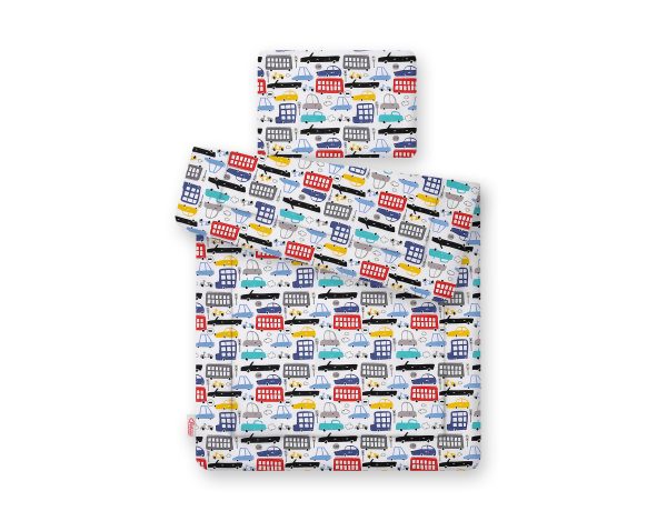 Bedding set 2-pcs 75x100cm NEWBORN- colorful cars - Image 2