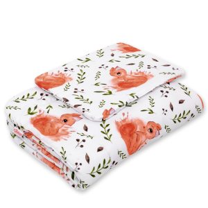 Bedding set 2-pcs 75x100cm NEWBORN- squirrel white