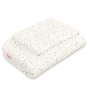 Bedding set 2-pcs 75x100cm NEWBORN - mini gold stars