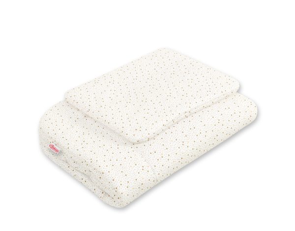 Bedding set 2-pcs 75x100cm NEWBORN - mini gold stars