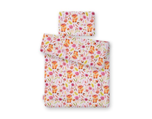 Bedding set 2-pcs 75x100cm NEWBORN - fox in a wreath - Image 2