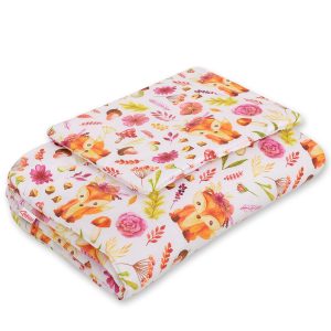 Bedding set 2-pcs 75x100cm NEWBORN - fox in a wreath