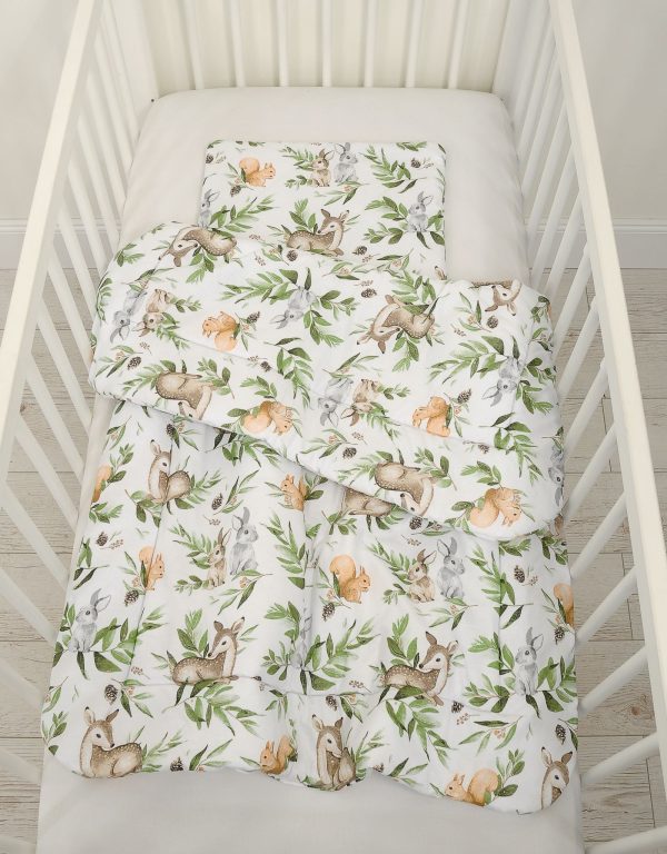Bedding set 2-pcs 75x100cm NEWBORN - woodland green - Image 2