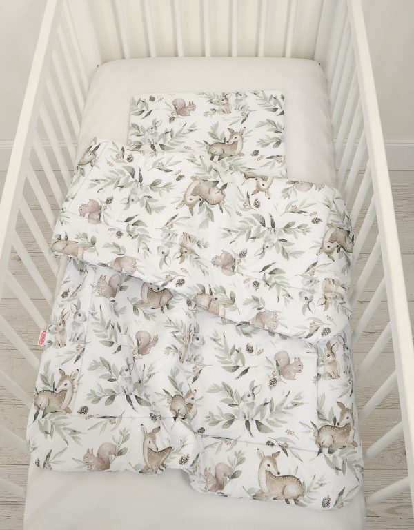 Bedding set 2-pcs 75x100cm NEWBORN - woodland olive - Image 2