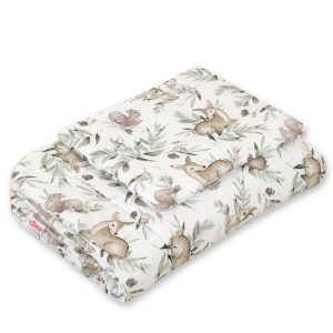 Bedding set 2-pcs 75x100cm NEWBORN - woodland olive