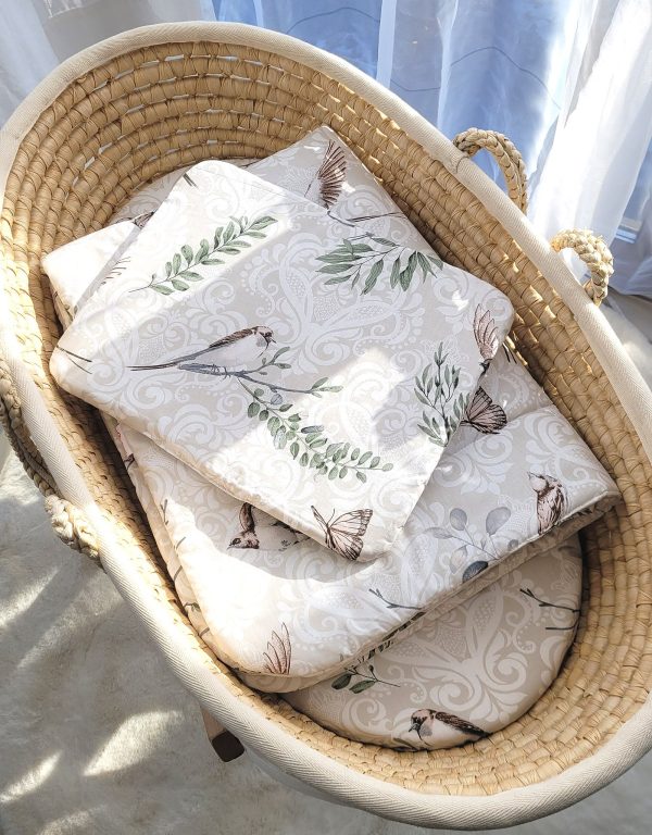 Bedding set 2-pcs 75x100cm NEWBORN - brown birds - Image 2