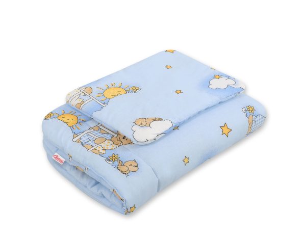 Bedding set 2-pcs 75x100cm NEWBORN - Teddy bears on ladders blue