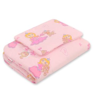 Bedding set 2-pcs 75x100cm NEWBORN - pink Princess