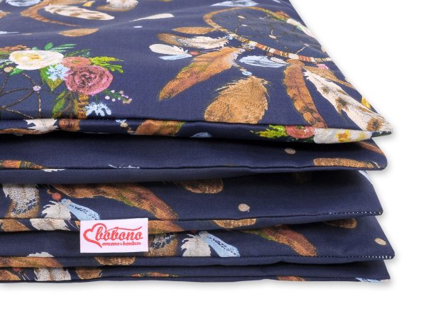 Baby cotton bedding set 2-pcs 120x90 cm- dream catchers dark blue - Image 2