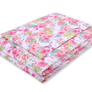Baby cotton bedding set 2-pcs 120x90cm- hummingbirds in flowers