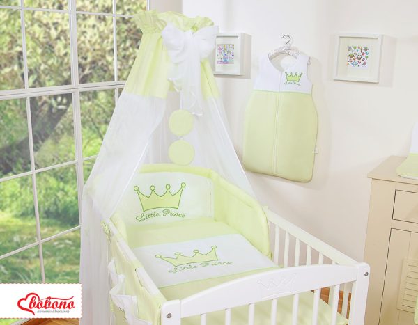 Bedding set 5-pcs with canopy- Little Prince/Princess green - Image 8