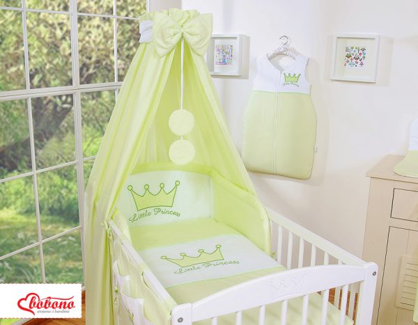 Bedding set 5-pcs with canopy- Little Prince/Princess green - Image 11