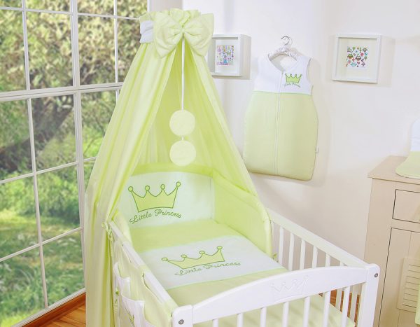 Bedding set 5-pcs with canopy- Little Prince/Princess green - Image 12