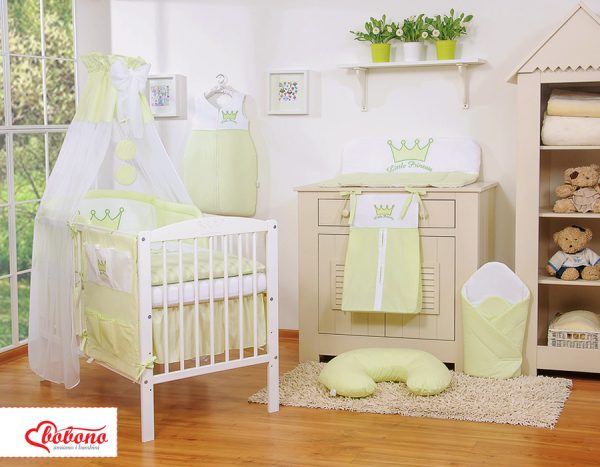 Bedding set 5-pcs with canopy- Little Prince/Princess green - Image 14