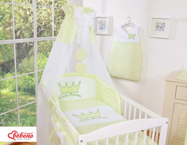 Bedding set 5-pcs with canopy- Little Prince/Princess green - Image 15